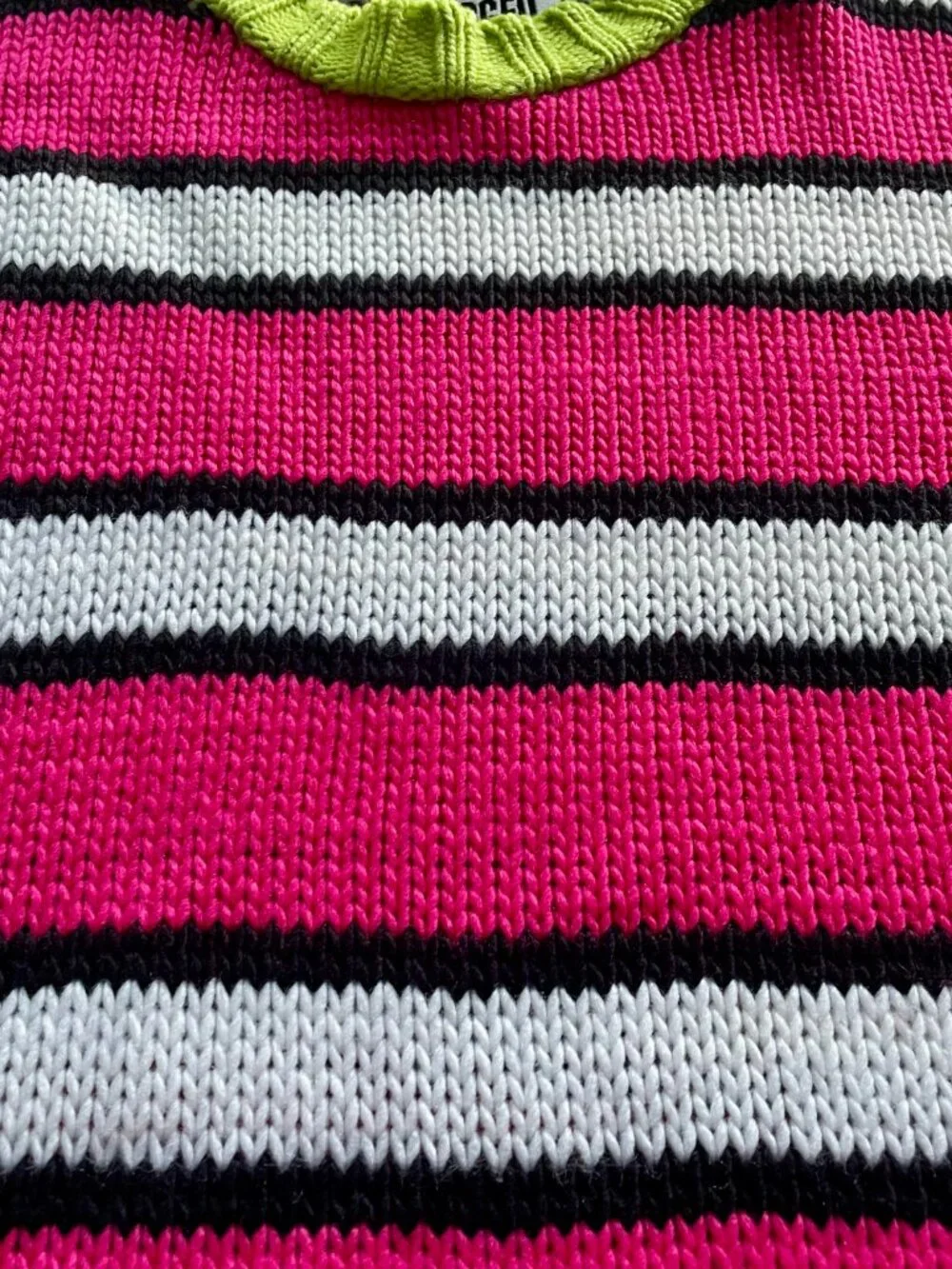 The Ragged Priest Women's Oversized Boxy Striped Colorblock Sweater size Small